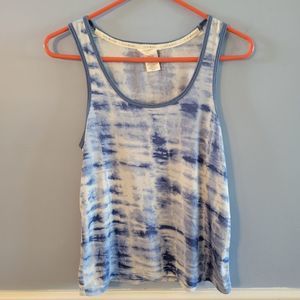 Lucky Brand blue tie dyed tank